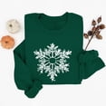 thumbnail image 1 of Sakmal Green Womens Christmas Sweatshirts Plus Size Crew Neck Tops Snowflakes Trendy Sweatshirt for Women, 1 of 6