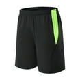 thumbnail image 1 of Sakmal Gym Athletic Shorts Men Knee Length Quick Dry Workout with Pockets Solid Green Lightweight 9 Inch Shorts for Men 3XL, 1 of 4