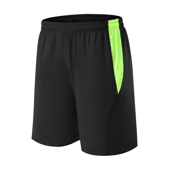 Sakmal Gym Athletic Shorts Men Knee Length Quick Dry Workout with Pockets Solid Green Lightweight 9 Inch Shorts for Men 3XL