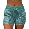 thumbnail image 1 of Sakmal Gym Women's Shorts Running Green Boxer Workout 4" Camo Mid Rise Athletic Shorts with Pockets, 1 of 6