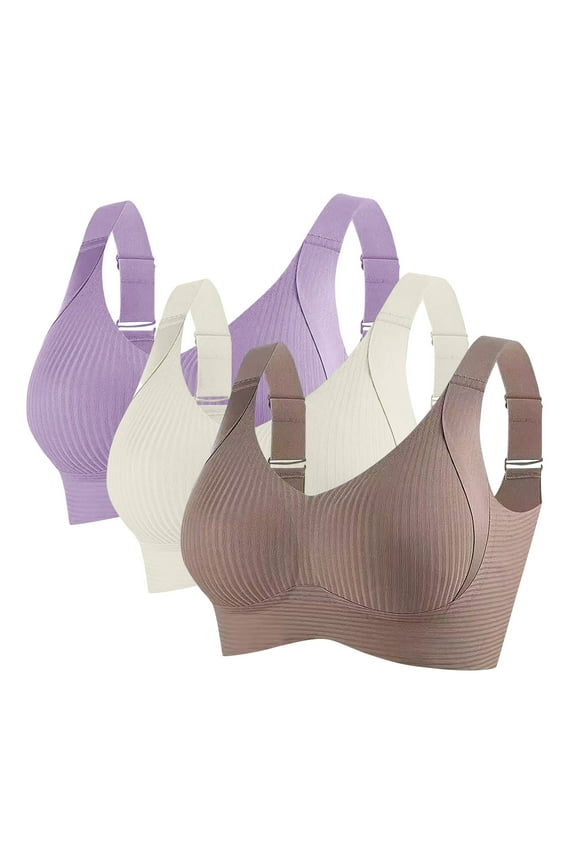 High Impact Sports Bras for Women Plus Size Gym Ladies Sports Bras 3X,3-Pack