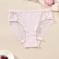 thumbnail image 1 of Sakmal High Waisted Underwear Women Briefs Lace Plus Size Panties Stretch Pink Womens Panties 2XL, 1 of 5