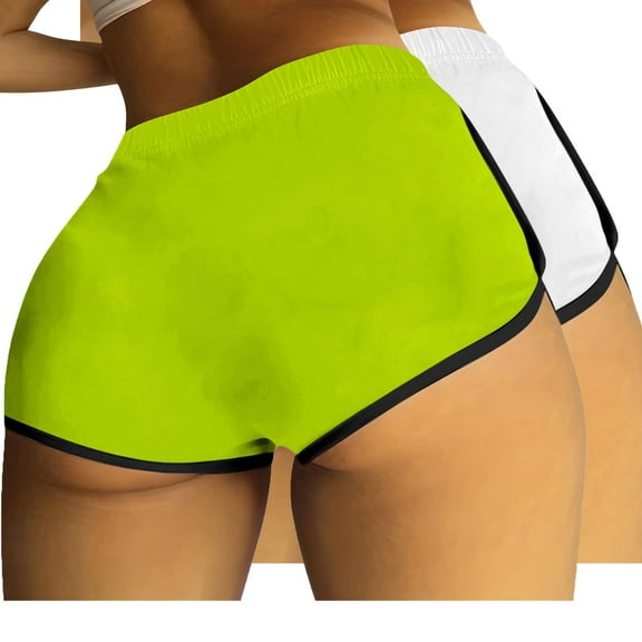 Sakmal Hotpants Women's Shorts High Waisted Mini 2 Pack Trendy Blue Solid Womens Shorts with Pockets