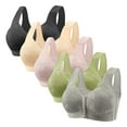 thumbnail image 1 of Sakmal Jelly Bralettes for Women with Support Back Smoothing Front Closure Lace Soft Gray Ladies Bras 50,5-Pack, 1 of 4