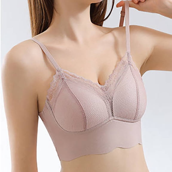 Sakmal Jelly Womens Bras Lace Everyday Bralette Soft Cup Pink Womens T-Shirt Bra XL