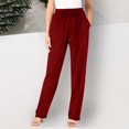 thumbnail image 1 of Sakmal Khakis Women's Pants Trousers Slim Straight Work High Waisted Solid Pants with Pockets, 1 of 6