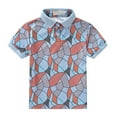 thumbnail image 1 of Sakmal Kids Clothes Polo Graphic Tee 1-8y Short Sleeve Henley Childrens Tops, 1 of 8