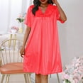thumbnail image 1 of Sakmal Lace Nightgowns for Women Victorian Loungewear Red Short Sleeve Nightgowns for Women, 1 of 5