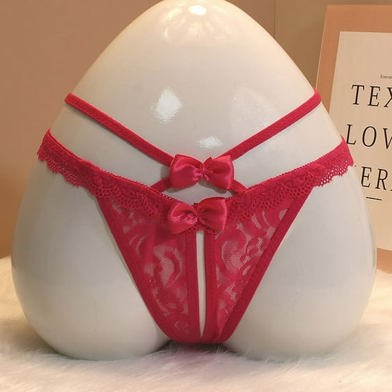 Sakmal Lace Women Underwear Thong Cheeky High Waisted Panties Breathable Pink Panties for Women Free Size