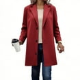 thumbnail image 1 of Sakmal Ladies Barn Jacket Plus Size Red Peacoat Coat Trendy Women Jackets Fall L, 1 of 6