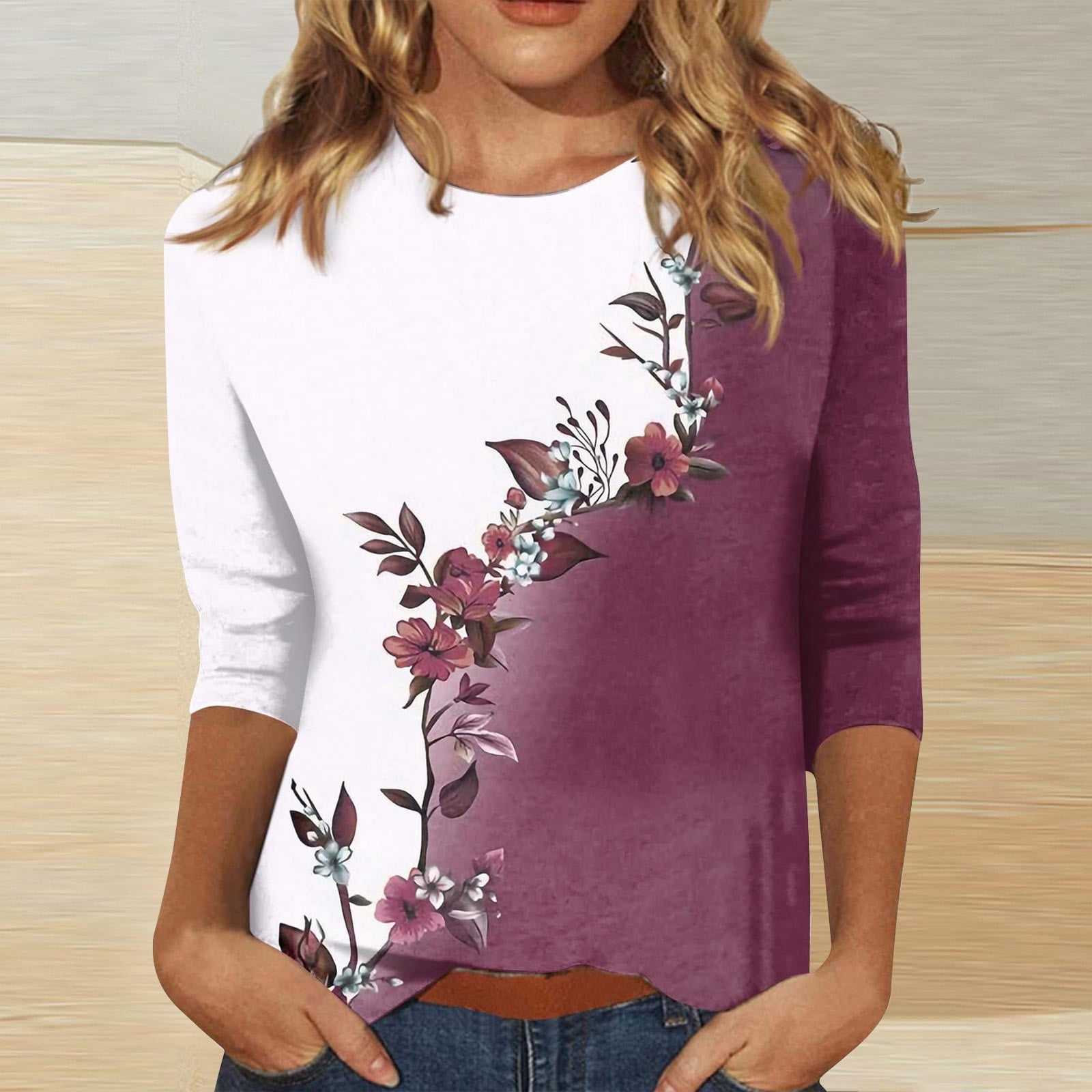 Women's Long Sleeve Drop Sweatshirt Top – Casual Crewneck Tunic For Everyday Comfort | Yihaojia Relaxed Fit - View #6