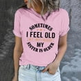 thumbnail image 1 of Sakmal Ladies Tops Under $5 Short Sleeve Quotes Crew Neck T-Shirts Womens Shirts Plus Size, 1 of 6