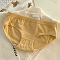 thumbnail image 1 of Sakmal Ladies Underwear Panties Cotton Butt Lifting Briefs Panties Yellow No Show Womens Underwear XL, 1 of 5
