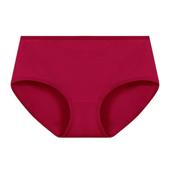 Sakmal Ladies Underwear Panties High Waisted Period Panties Red Stretch Ladies Underwear M