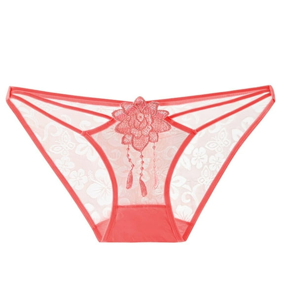 Sakmal Ladies Underwear Panties Hipster Full Coverage Panties Pink Breathable Underwear for Women L