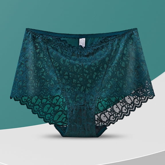 Sakmal Ladies Underwear Panties Plus Size Briefs Panties Green Breathable Ladies Underwear XL