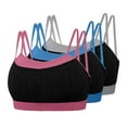 thumbnail image 1 of Sakmal Large Bust Sports Bras Spaghetti Straps 3 Pack Breathable Compression Red Solid Womens Sports Bras M, 1 of 9
