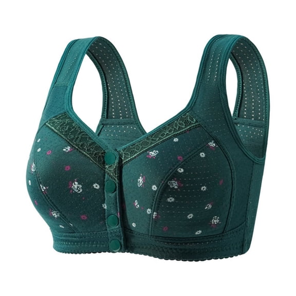 Sakmal Lift Bras Women Front Closure Bralette Green Jelly Molded Cup Ladies Bras 3X