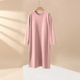 thumbnail image 1 of Sakmal Long Sleeve Mumu Nightgownss for Women Soft Sleep Dress Solid Long Nightgowns for Women 2X, 1 of 5