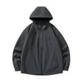 thumbnail image 1 of Sakmal Long Sleeve Spring Coats for Women Snow Wear Gray Breathable Outdoor Lightweight with Hoods Solid Hiking Jacket for Ladies, 1 of 3