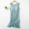 thumbnail image 1 of Sakmal Long Tank Nightgowns Women Cotton Plus Size Blue Comfy Sleepshirt Solid Sleeveless Sleep Tanks for Women, 1 of 5