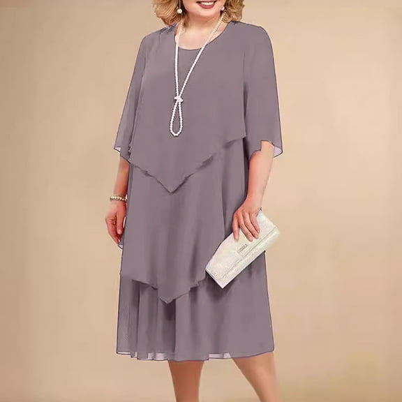 Sakmal Long Womens Summer Dresses Sundress Plus Size Purple Flowy Dress Patchwork Short Sleeve Dresses