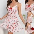 thumbnail image 1 of Sakmal Love Moomoo Nightgownss for Women Babydoll Plus Size Sleeveless Valentines Night dress Short Heart Print Womens Nightgown L, 1 of 9