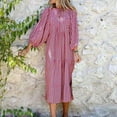 thumbnail image 1 of Sakmal Maxi Spring Dresses for Women 2024 Shift Dress Geometric Casual Tiered Elbow-Length Ladies Dresses Plus Size, 1 of 6