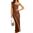 thumbnail image 1 of Sakmal Maxi Womens Dresses Brown Party Cocktail Elegant Dress Sleeveless Ball Gown Dresses for Women, 1 of 8