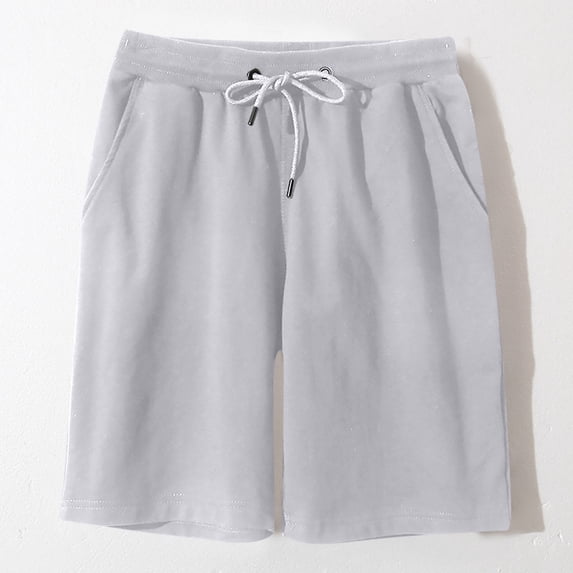 Sakmal Men Shorts Gray Sweat Solid with Pockets Mens Pants
