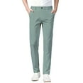 thumbnail image 1 of Sakmal Men's Khaki Pants Straight Leg High Waisted Trousers Lightweight Green Classic Fit Men's Chino Pants XXL, 1 of 4