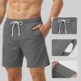 thumbnail image 1 of Sakmal Mens Athletic Shorts Basketball Gym Running Workout with Pockets Gray Summer 7 Inch Solid Mens Shorts 2XL, 1 of 5