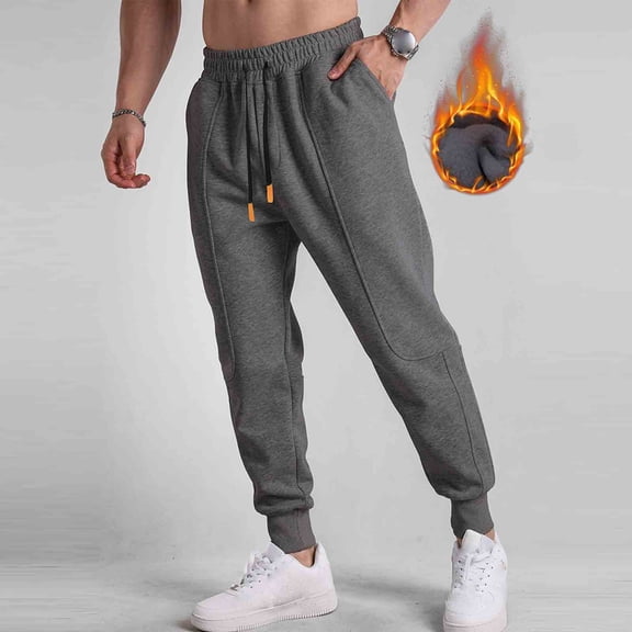 Sakmal Mens Jogger Sweatpants Elastic Bottom Baggy Pants High Waisted Gym Gray Mens Sweatpants L