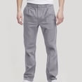 thumbnail image 1 of Sakmal Mens Khaki Pants Straight Leg Dress Trousers Stretch Relaxed Fit Gray Chino Pants for Men XXL, 1 of 8