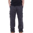 thumbnail image 1 of Sakmal Mens Pants Cargo Gray Full Pockets Loose Solid Trousers for Men, 1 of 8