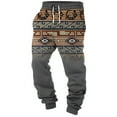 thumbnail image 1 of Sakmal Mens Pants Sweatpants Gray Cropped Workout Slim-Fit Graphic Drawstring Trousers, 1 of 5