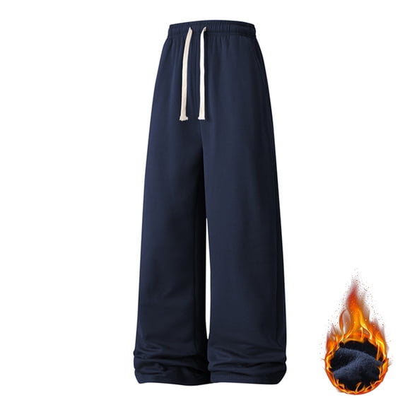 Sakmal Mens Sweatpants Fleece Lined Stretchy Open Bottom Wide Leg Pants Gym Blue Lihtweight Mens Sweatpants S