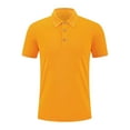 thumbnail image 1 of Sakmal Mens Tshirts Short Sleeve Collared Yellow Solid Classic Henley Style Three Button Henley Closure Tops for Value Pack, 1 of 8