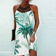 thumbnail image 1 of Sakmal Midi Womens Summer Dresses Cutout White Tank Shift Dress Tropical Floral Dresses for Women, 1 of 5