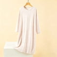 thumbnail image 1 of Sakmal Moo Moos for Women Long Sleeve Plus Size Sleep Dress Pink Womens Nightgown Free Size, 1 of 6