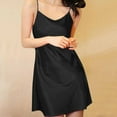 thumbnail image 1 of Sakmal Moo Moos for Women Nightgown Cute Spaghetti Straps Short Black Night dress Solid Sleeveless Chemises for Women, 1 of 6