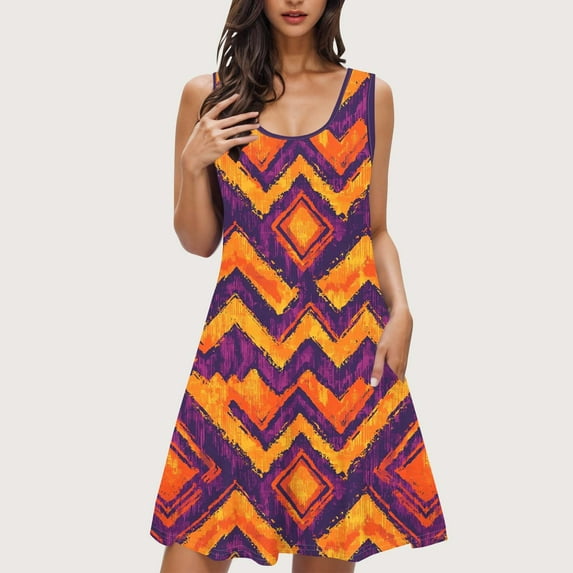 Sakmal Moo Moos for Women Nightgowns Lightweight Sleeveless Nightshirt Knee Length Graphic Ladies Nightgown S
