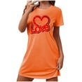 thumbnail image 1 of Sakmal Mumu Nightgownss for Women Love Cute Short Sleeve Valentines Nightshirt Heart Print Short Ladies Nightgown XL, 1 of 4