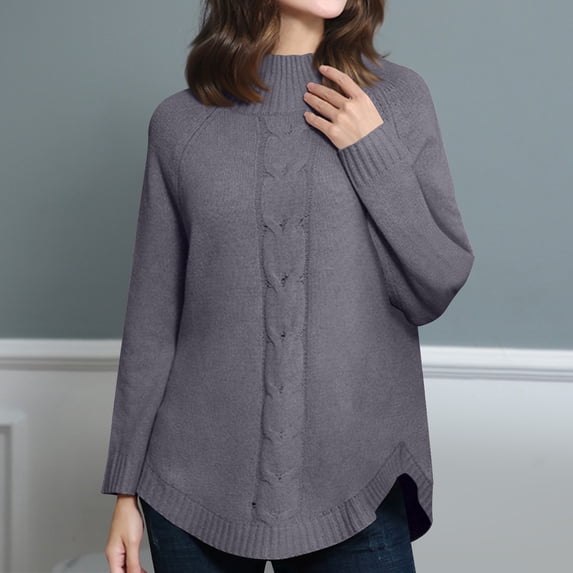 Sakmal Oversized Woemns Sweaters Chunky Cozy Gray Pullover Tops Long Sleeve Crew Neck Solid Trendy Sweaters for Women