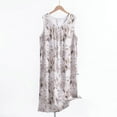 thumbnail image 1 of Sakmal Pajama Dress for Women Vintage Plus Size Sleep Tanks House Dress Beige Short Sleeve Sleep Tanks, 1 of 5