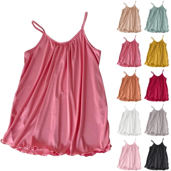 Sakmal Pajama Tops for Women Sleeveless Pullover Tank Top Beige Crew Neck Tank Top for Women L