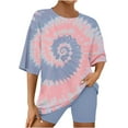 thumbnail image 1 of Sakmal Pajamas Sets for Women Shorts Pant Elbow-Length Comfy Graphic Loose Fit Sleepwear for Ladies, 1 of 6