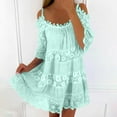 thumbnail image 1 of Sakmal Petite Women Dresses Mini Green Cute Sundress Dress Sleeveless Lace Dresses for Women, 1 of 5