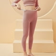thumbnail image 1 of Sakmal Pink Fleece Lined Tights Women 80D Footless Leggings Soft Women's Tight, 1 of 5