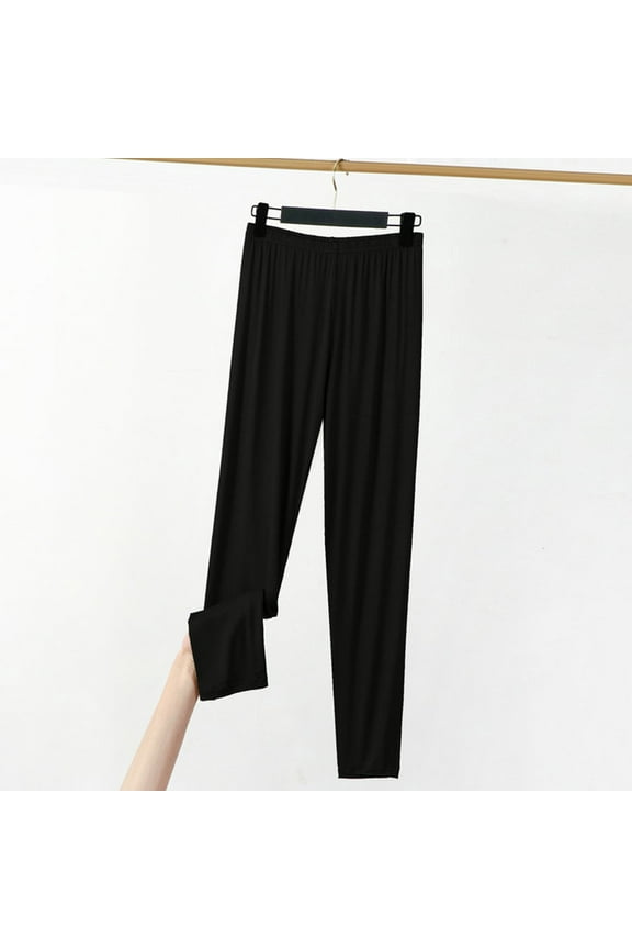 Pleated Womens Pants Plus Size Taper High Waisted Legging Ankle Length Solid Black Pants